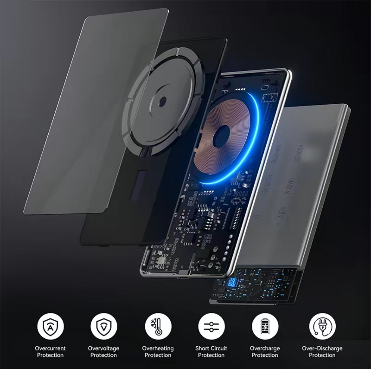 MagniCharge Power Bank - Sleek 5000mAh Wireless Charger
