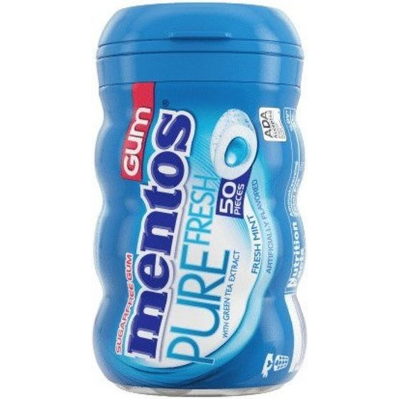 Mentos Pure Fresh Gum, Menthe avec extrait de thé vert - 10 paquets