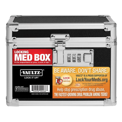 Vaultz® Medicine Lock Box with Combination Lock - Black