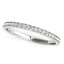 Bague de mariage en diamant rond en or blanc 14 carats avec sertissage à griffes