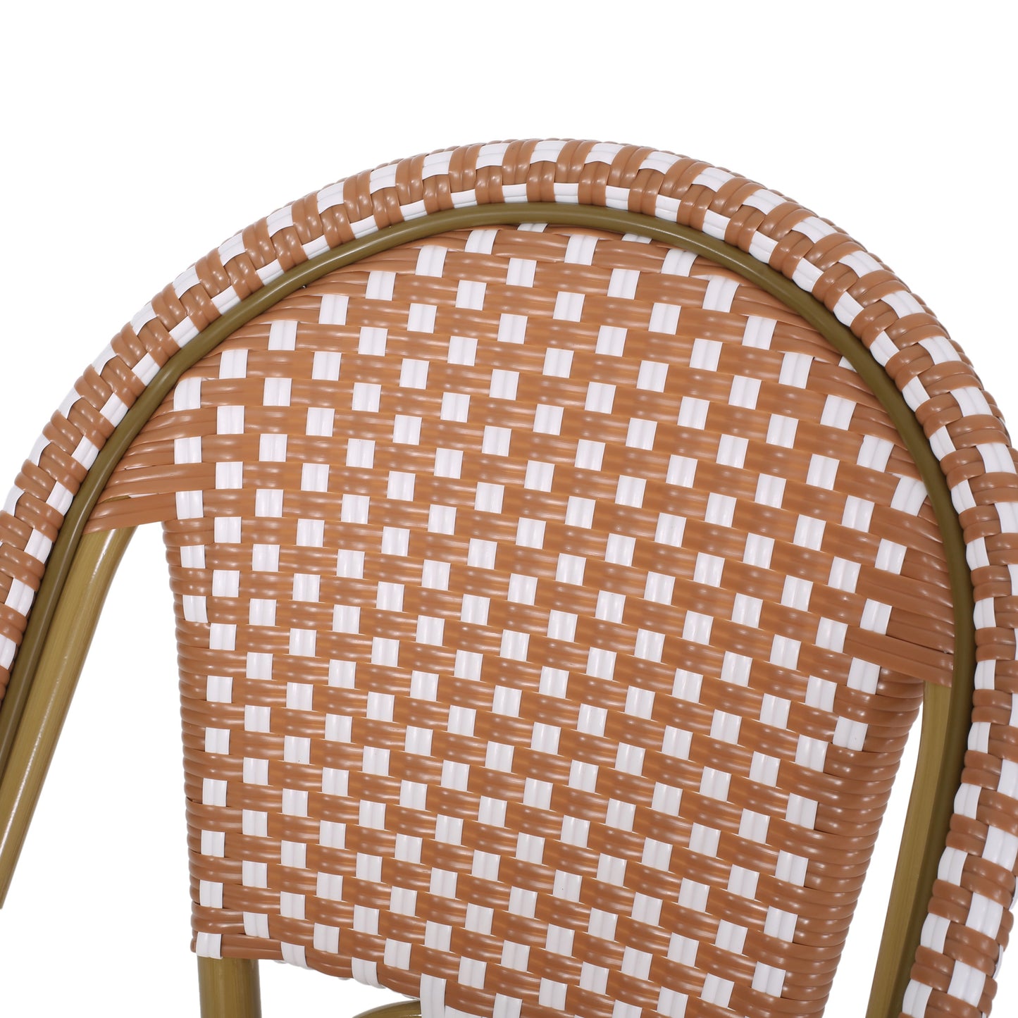 Wicker Bar Stool with Aluminum Frame - Set of 2