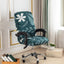 Stretch Printed Computer Office Chair Covers Soft Fit Universal Desk Rotating Slipcovers Removable Washable Anti-Dust Spandex - Korvel