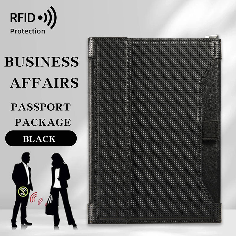 Funda de Pasaporte de Gran Capacidad y Estilo con Características Antirrobo