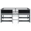 Twin Size Low Loft Bed with Two Movable Shelves and Ladder,with Decorative Guardrail Chalkboard,Gray - Korvel