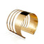 Fashion Alloy Round Chain Charms Cuff Bracelet For Women Female Gold&Silver Color Bracelets Jewelry - Korvel