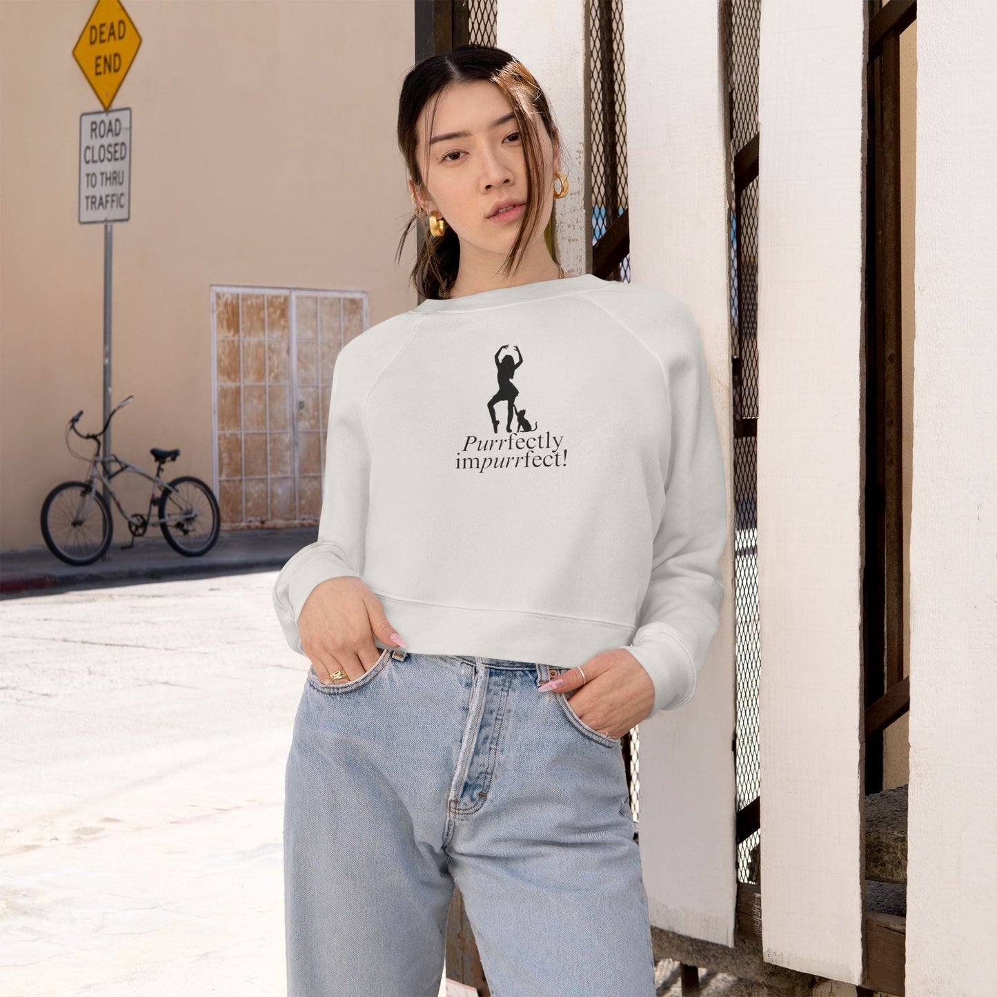Suéter Corto de Forro Polar Purrfectly Impurrfect para Mujeres