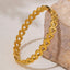 Bracelet en acier inoxydable plaqué or 18K en forme de cœur