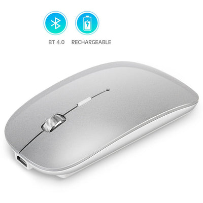 Rechargeable metal roller wireless Bluetooth mouse dual-mode mobile phone tablet wireless mouse - Korvel
