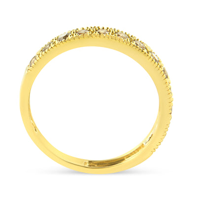 Bague en Or Jaune 10K avec Diamants Certifiés IGI 1/2 Cttw - Taille 7