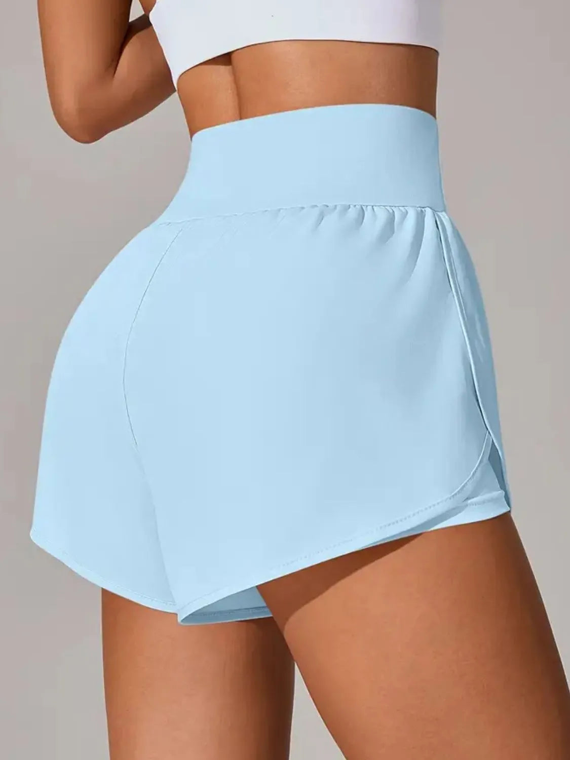 Shorts Actifs Taille Haute avec Poches
