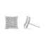 Pendientes de Stud Cuadrados de Diamante en Oro Blanco de 14K - 1.00 Cttw