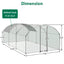 Large dome shaped walk-in fence cage metal chicken coop with waterproof and UV resistant cover, pipe diameter 1 inch - Korvel