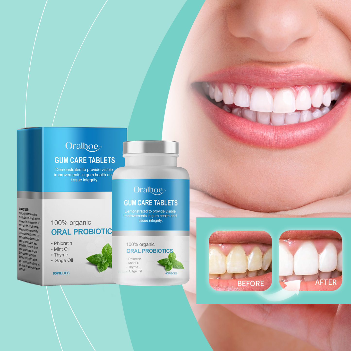 Portable Toothpaste Tablets for Fresh Breath and Clean Teeth