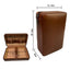 Carved version cigar box portable cedar wood cigar moisturizing box cowhide cigar box storage box Gaoxiba - Korvel