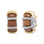 18K Gold Flash Plated Sterling Silver Huggie Hoop Earrings with Diamonds