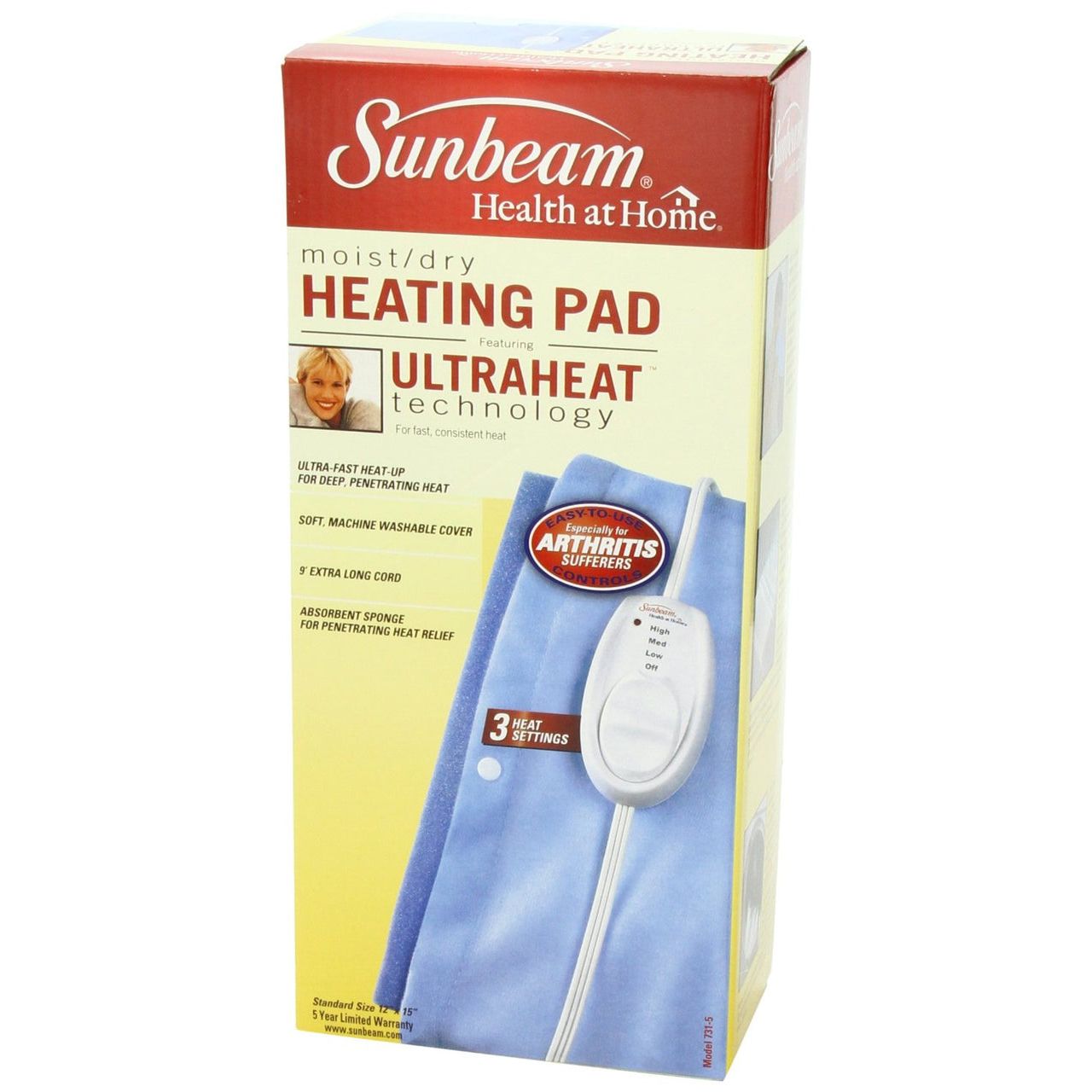 Almohadilla Térmica Húmeda/Seca Sunbeam Modelo 731-5