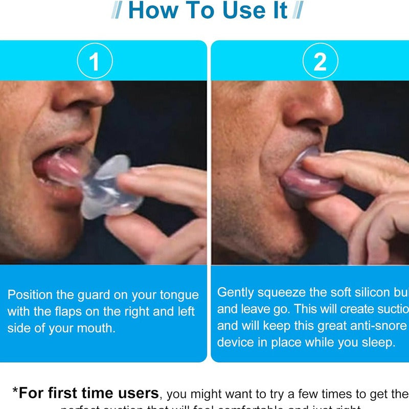 Anti snoring tongue sleeve device, anti snoring device, tongue silicone anti snoring respirator, sleep apparatus - Korvel