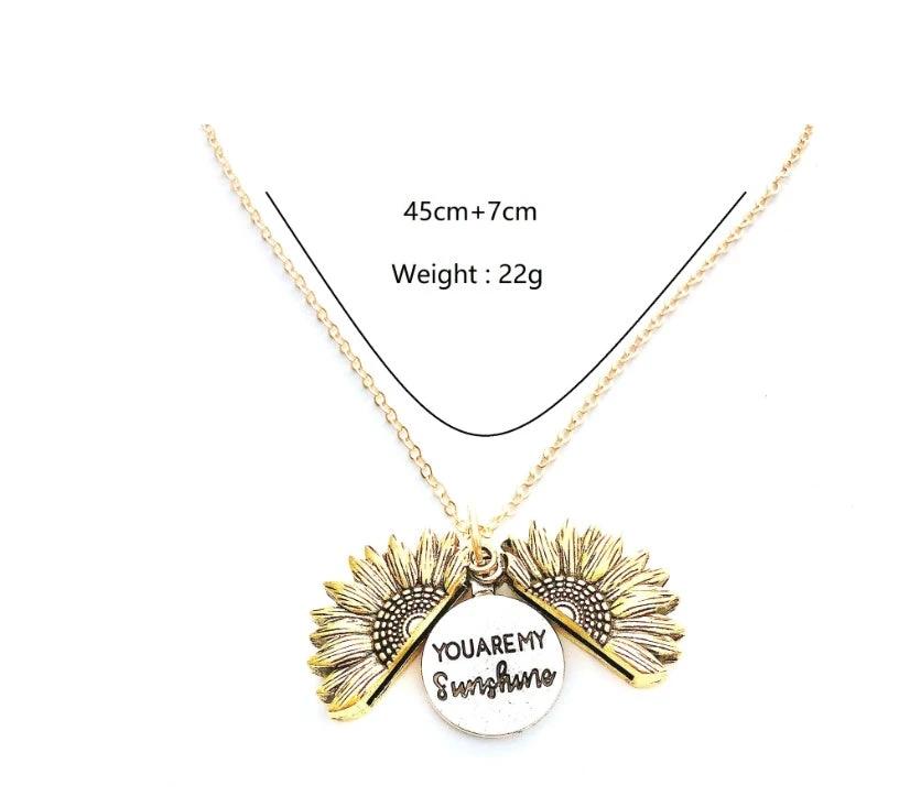 Collar de Letras Dobles Girasol