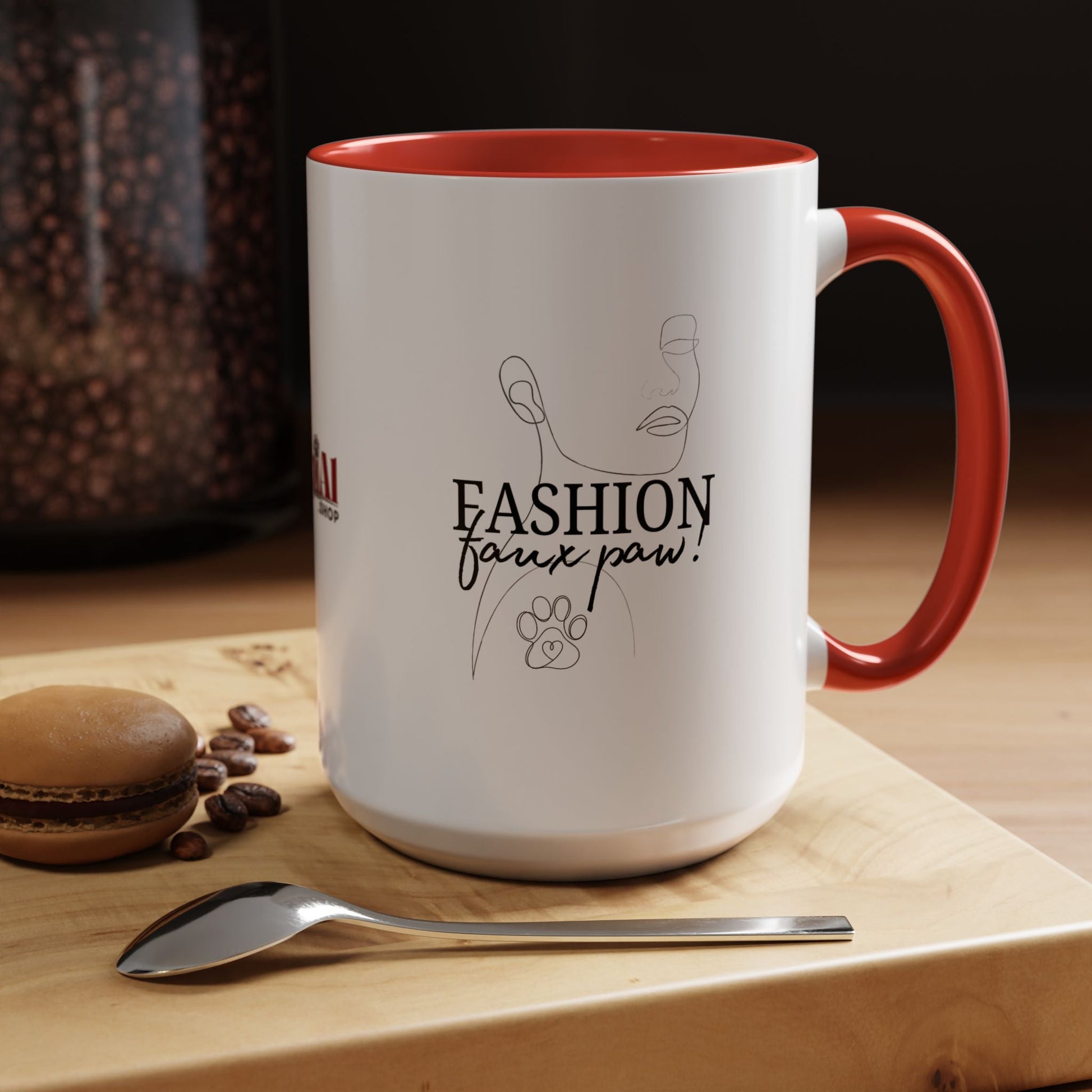 Stylish Faux Paw Accent Coffee Mug - Perfect for Your Brew (11oz & 15oz) - Korvel