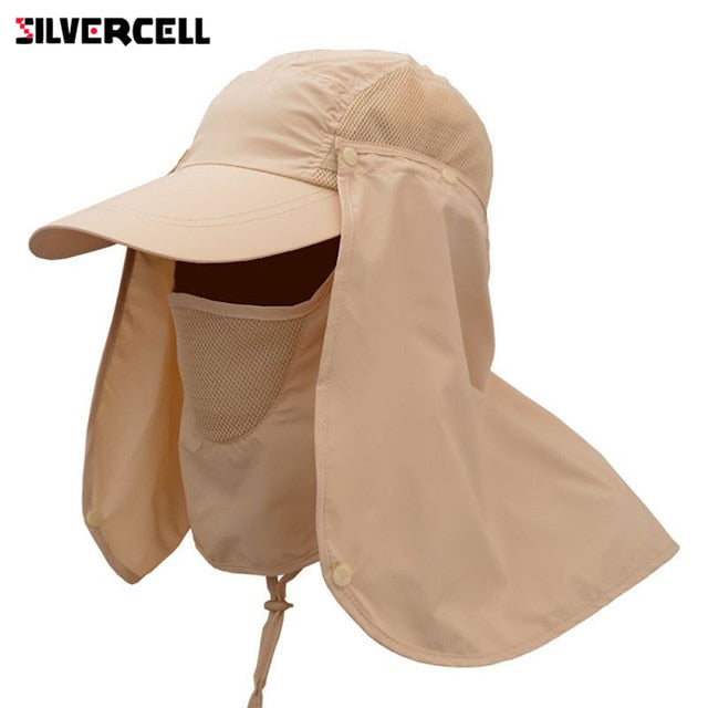 Premium Sun Cap with Removable Neck Flap for UV Protection