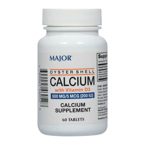 Major Oyster Shell Calcium 500 Mg with Vitamin D