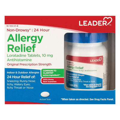 Leader Loratadine 10mg Allergy Relief - 90 Count Tablets