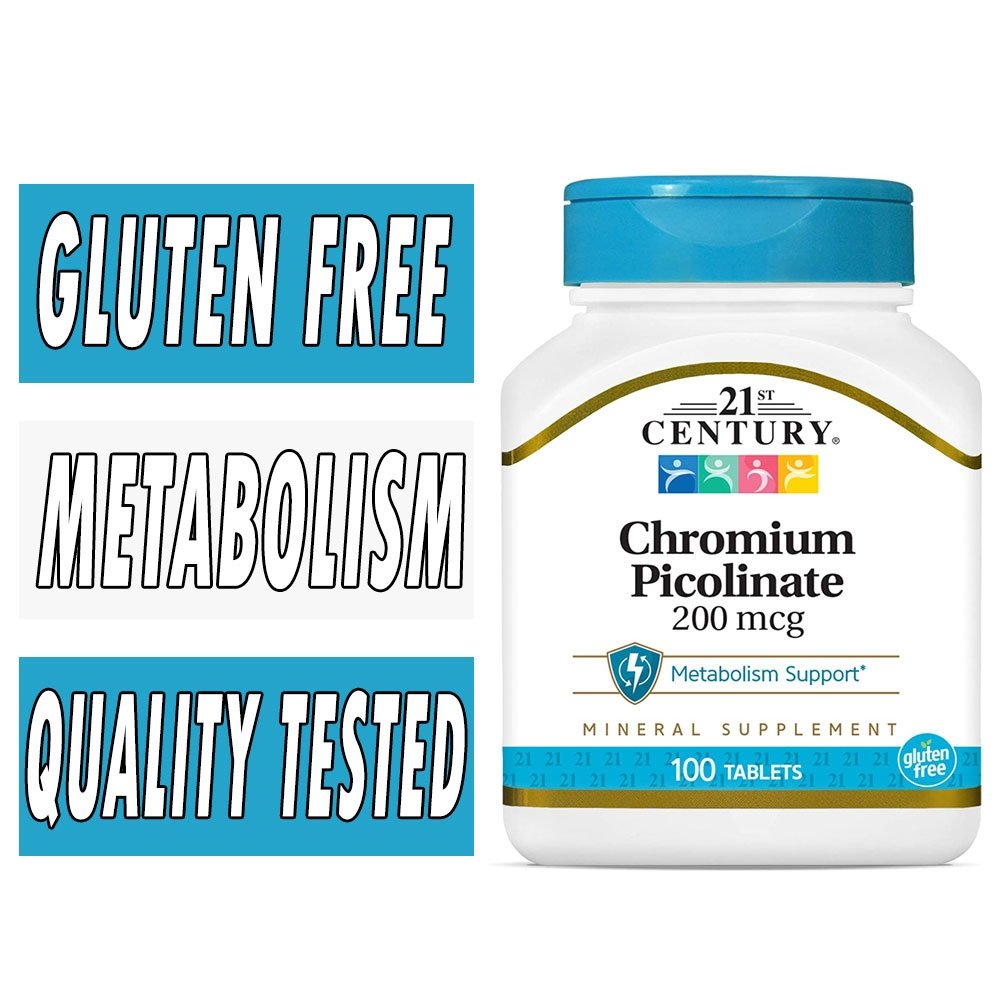 21st Century Chromium Picolinate 200 Mcg - 100 Count