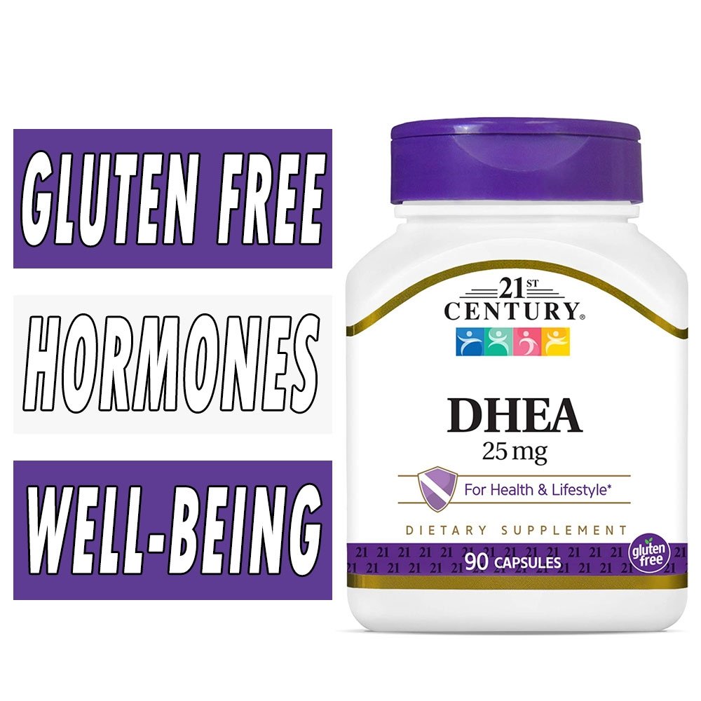 DHEA 25 mg de 21st Century® – Soutien hormonal (90 capsules)