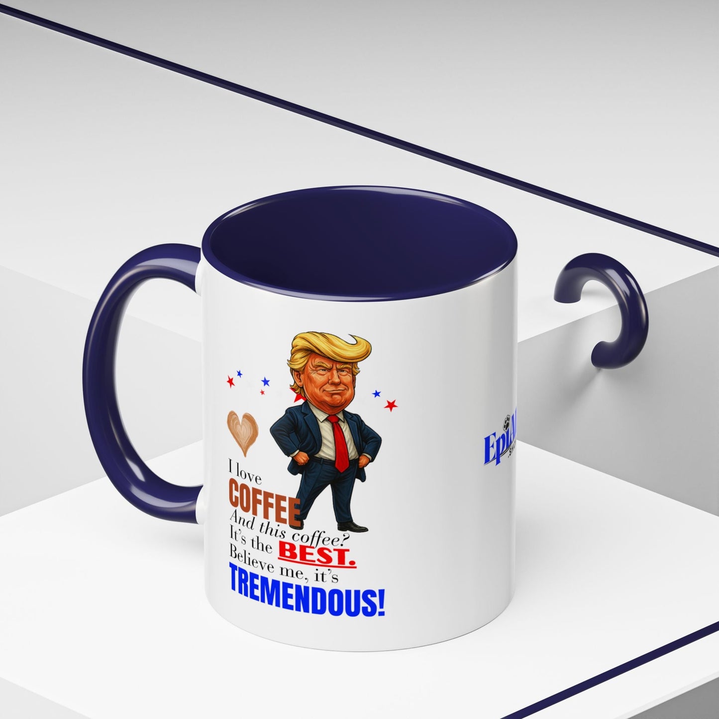 Taza de café de acento vibrante