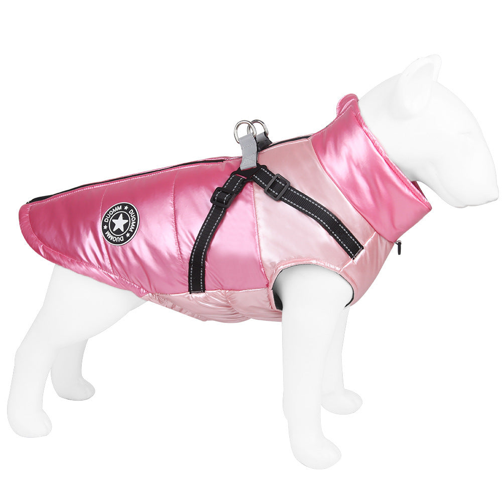 Reflective Windproof Cotton Coat for Big Dogs