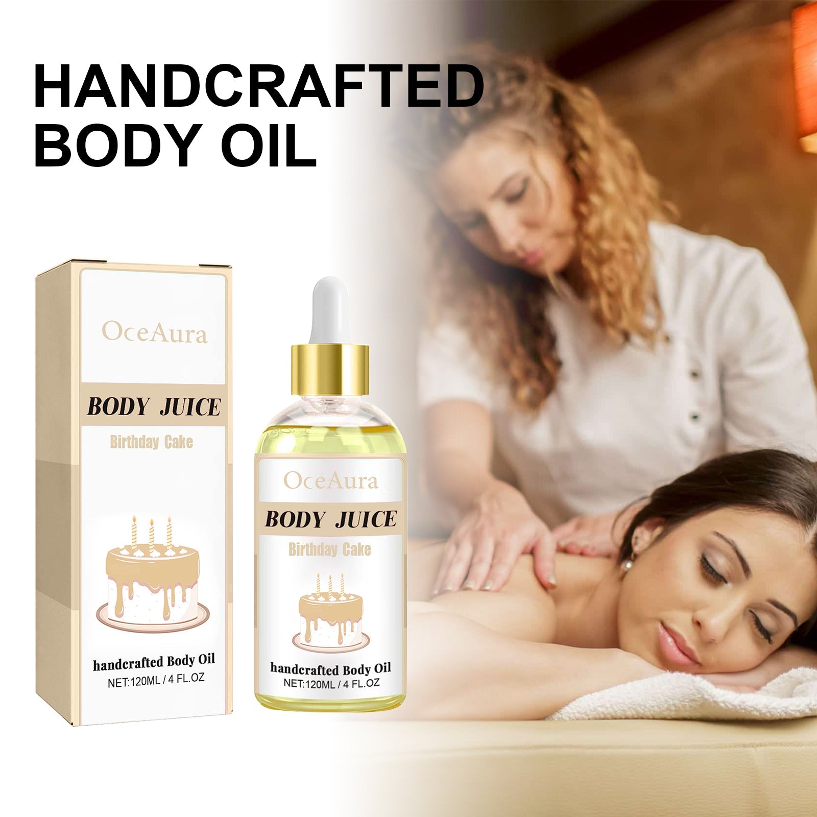 Handcrafted Body Oil, Body Massage Moisturizing Firming And Tender Skin Care Essential Oil - Korvel