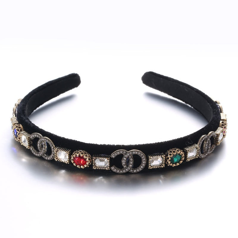 Fine Edged Glass Drill Sponge Hair Hoop