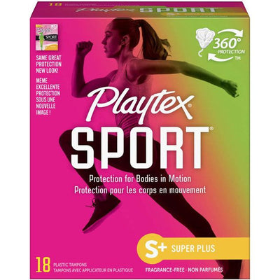 Tampones de plástico Playtex Sport sin fragancia Super Plus
