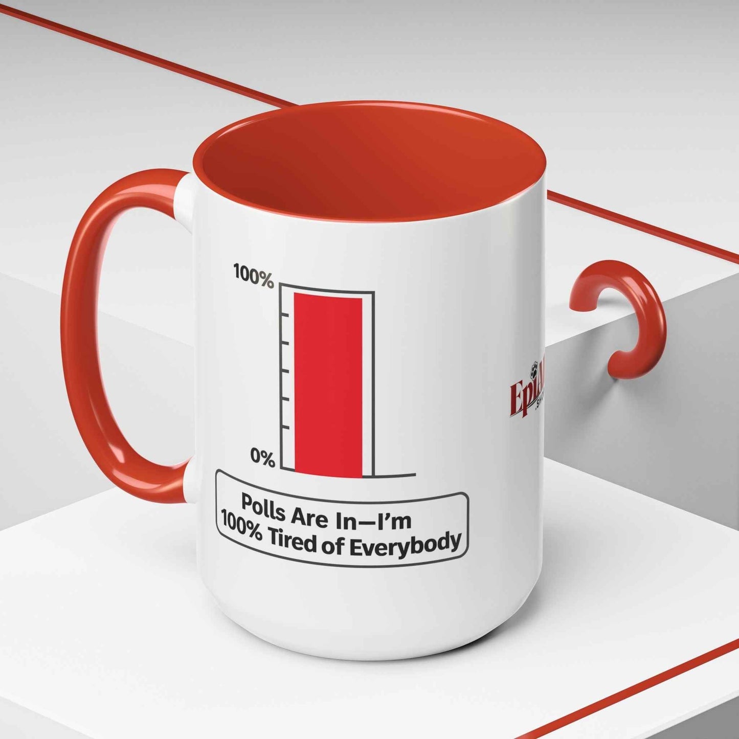 Taza de Parodia Política - 100% Cansado de Todos