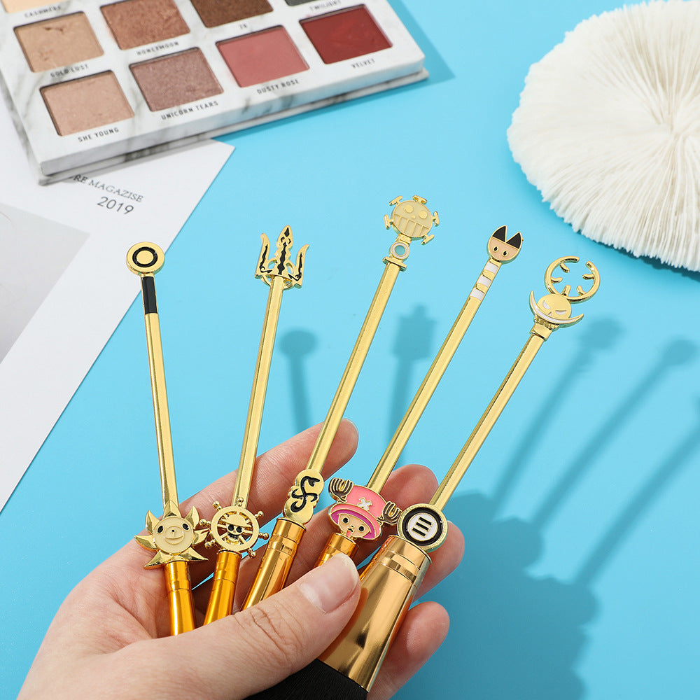 One Piece Anime Surrounding Luffy Chopper Skull Cool Loose Powder Brush Eye Shadow Brush Makeup Brush Tool Set - Korvel