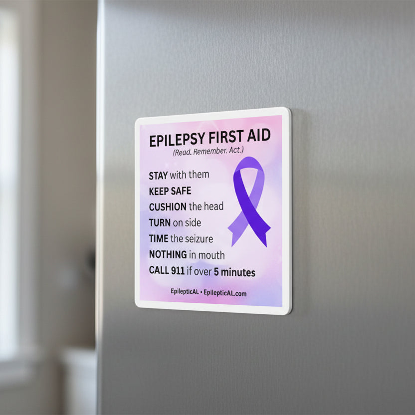 Imán de Primeros Auxilios para Epilepsia | Lee. Recuerda. Actúa.