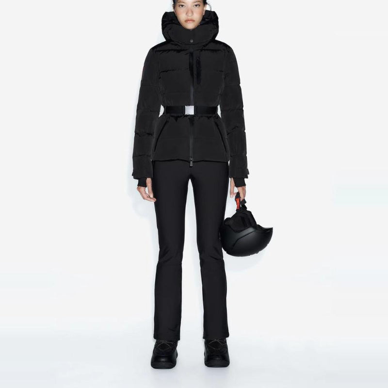 Premium Warm Cotton Ski Suit with Belt and Stand-up Collar