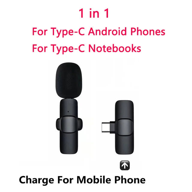 Buttonhole Lavalier Wireless Lapel Microphone Bluetooth Mini Mic For Phone PC Cell Mobile Small Micro Tiny Tie Mike Mikrofon USB - Korvel