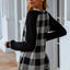 Plaid Round Neck Long Sleeve T-Shirt - Korvel
