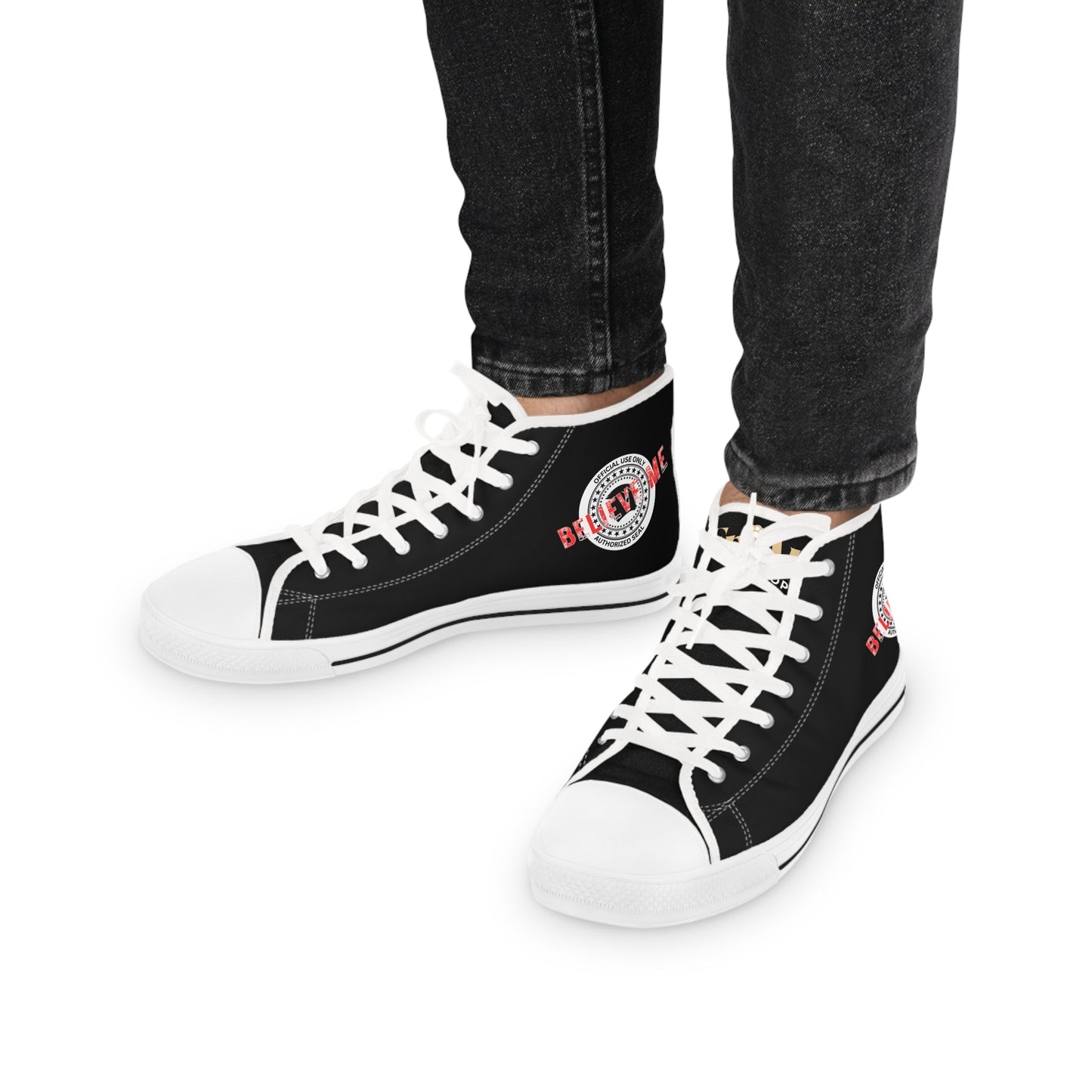 Believe Me Men's High-Top Sneakers - Statement Shoes