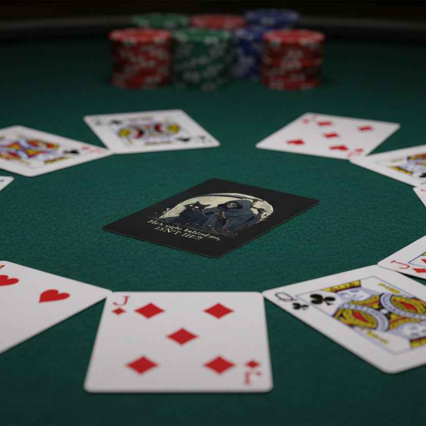 He’s Right Behind Me, Isn’t He? Black Cat Poker Playing Cards