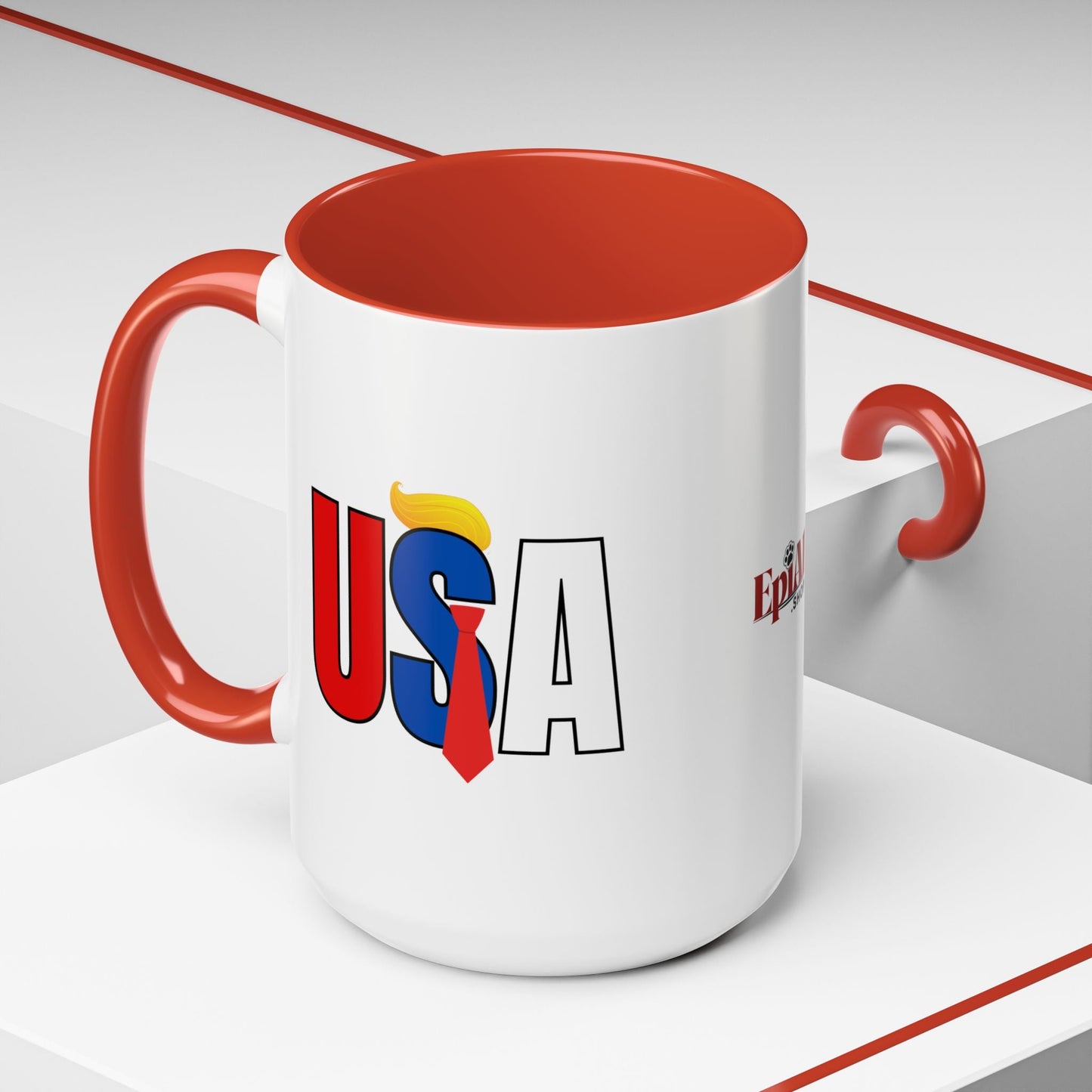 Taza de café con acento vibrante de EE. UU.
