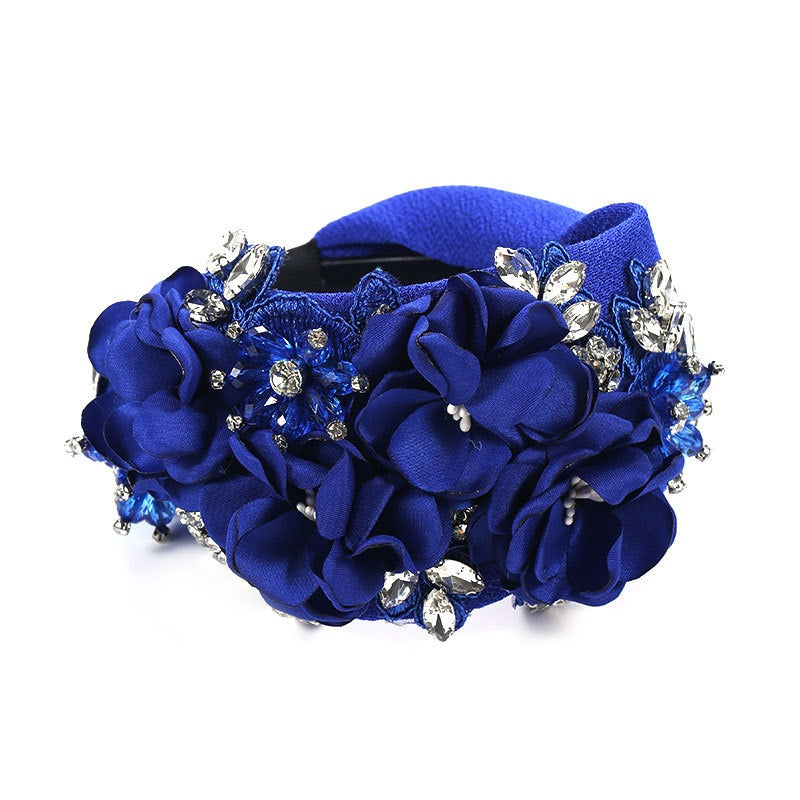 Handmade Three-Dimensional Flower Embroidery Headband