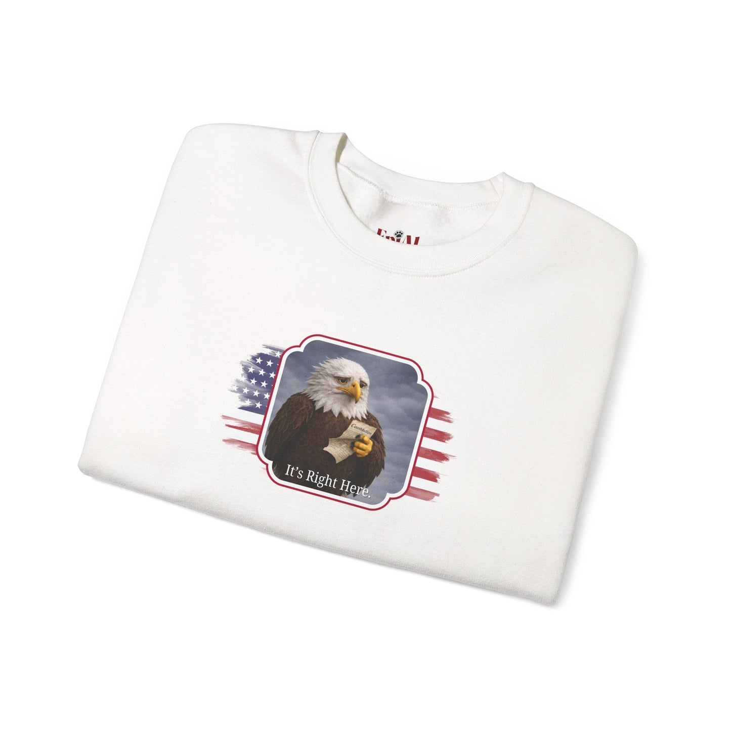 It's Right Here Political Parody Crewneck Sweatshirt