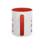 Taza de café de acento vibrante