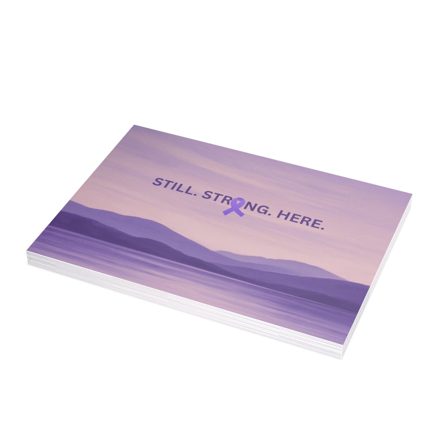 “Still. Strong. Here.” Epilepsy Awareness Postcards - Lavender Horizon
