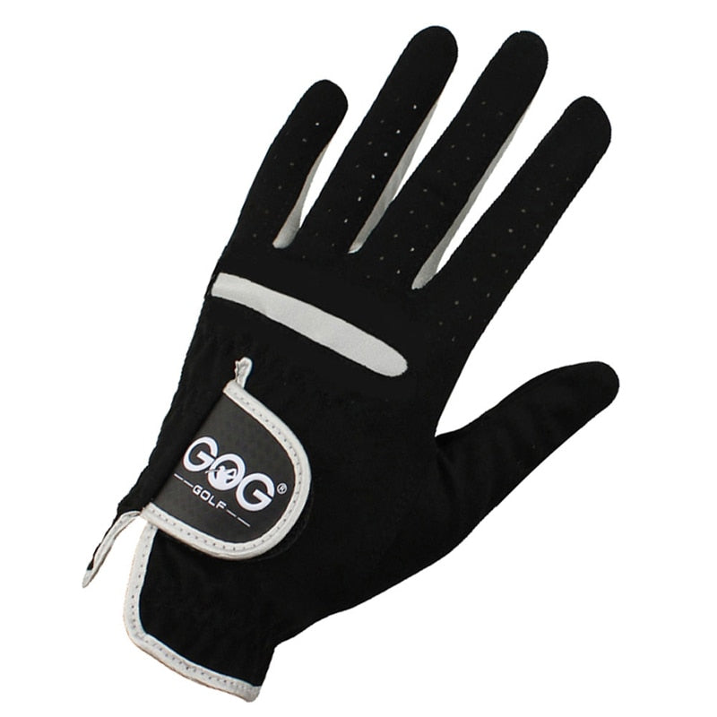 1 Pcs Men's Golf Glove Left Hand Right Hand Micro Soft Fiber Breathable Golf Gloves Men Color Black Brand GOG - Korvel