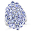4.62 Carat Genuine Tanzanite Sterling Silver Engagement Ring