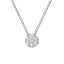 Collar de Péndulo Floral de Diamantes en Oro Blanco de 14K