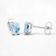 Boucles d'oreilles en argent sterling avec aquamarine véritable de 0,72 carat